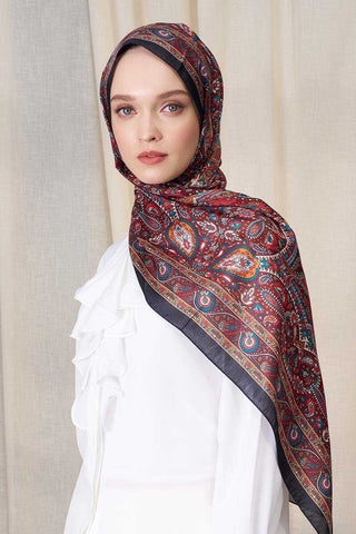 Historical Livia Desen Şal - Siyah