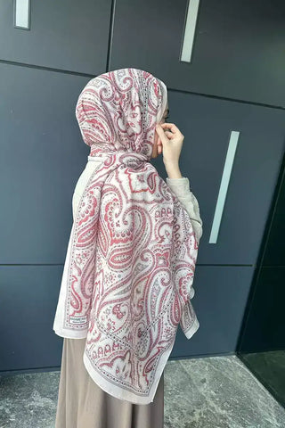 Historical Victorian Desen Şal - Pembe