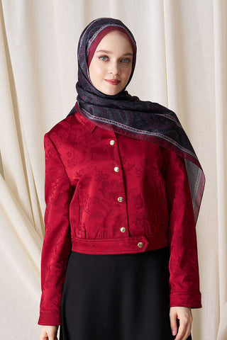 Historical Victorian Desen Şal -Vişne