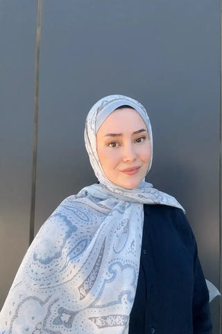 Historical Victorian Desen Şal - Vizon