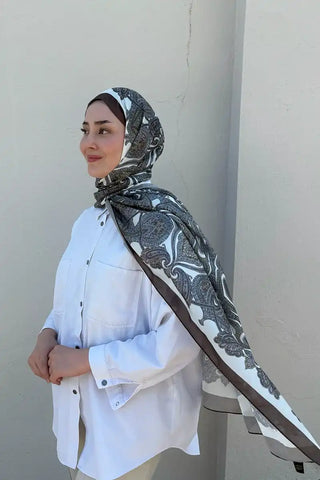 Hyper Retro Desen Şal - Kahverengi