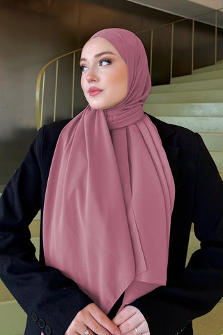 Krep Şifon Şal - Rose