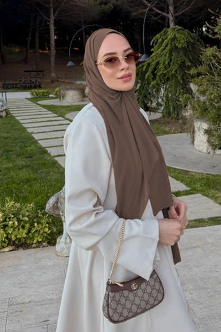 Krep Şifon Şal - Brownie