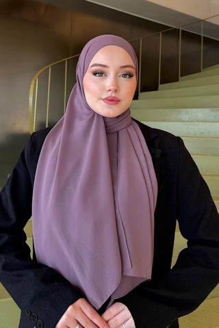 Krep Şifon Şal - Gül Kurusu
