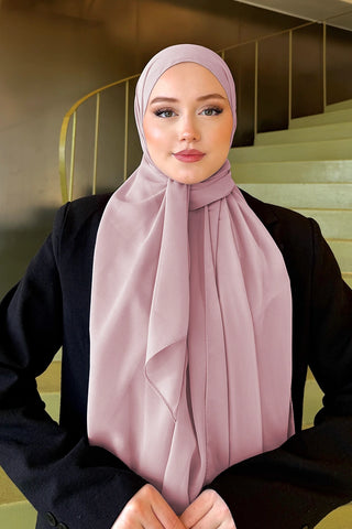 Krep Şifon Şal - Pembe