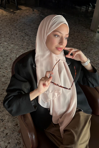 Krep Şifon Şal - Toz Pembe