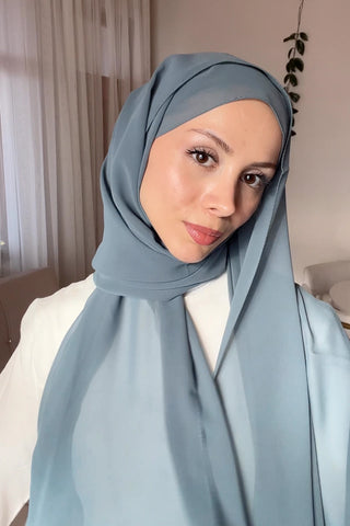 Krep Şifon Şal - Yeşil