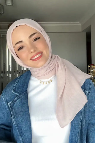 Kübra Koç Comfort Pamuk Şal - Pudra