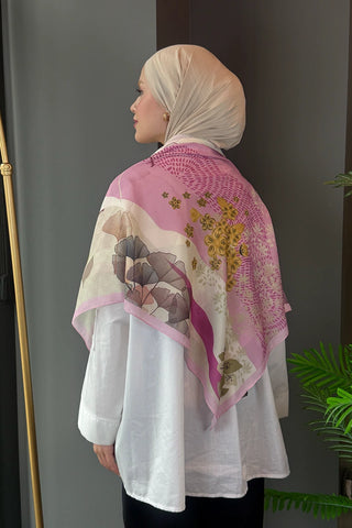 Linden Desen Omuz Şalı - Pembe
