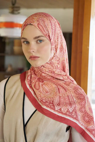 Live Siena Desen Şal - Kiremit