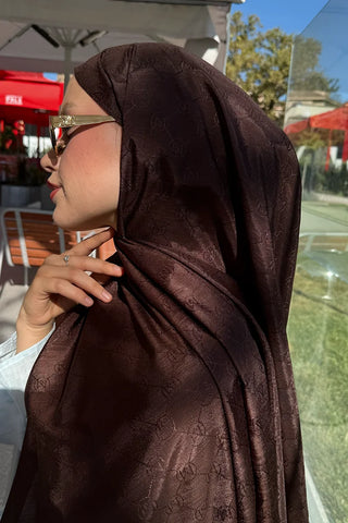Monogram Jakar Şal - Acı Kahve