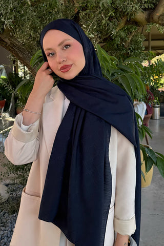 Monogram Jakar Şal - Gece Mavisi