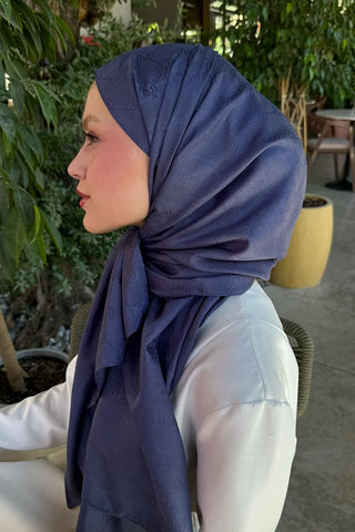 Monogram Jakar Şal - Mavi