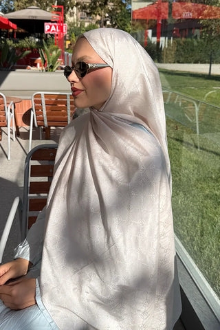 Monogram Jakar Şal - Nude