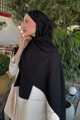 Monogram Jakar Şal - Siyah