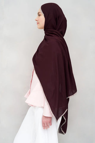 Müslin Şal - Bordo