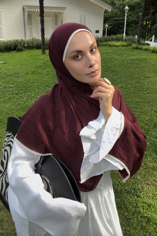 Müslin Şal - Bordo