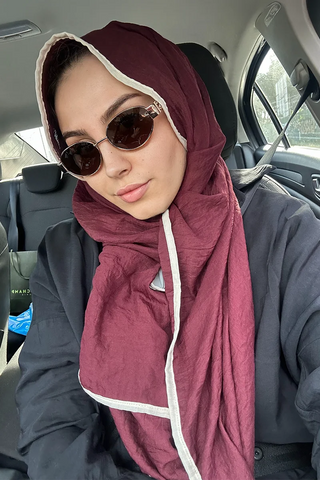 Müslin Şal - Bordo