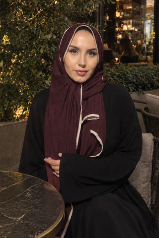 Müslin Şal - Bordo