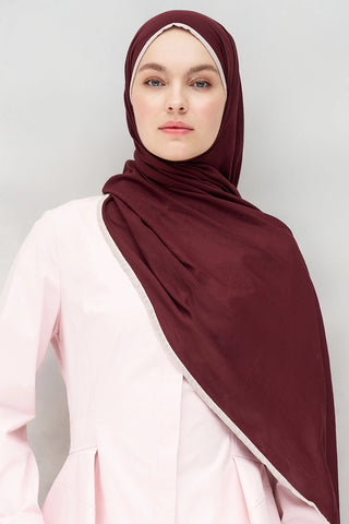 Müslin Şal - Bordo