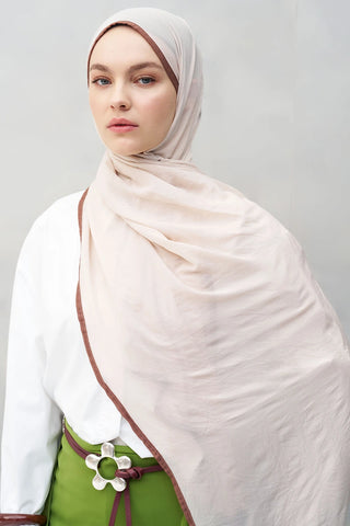 Müslin Şal - Ekru