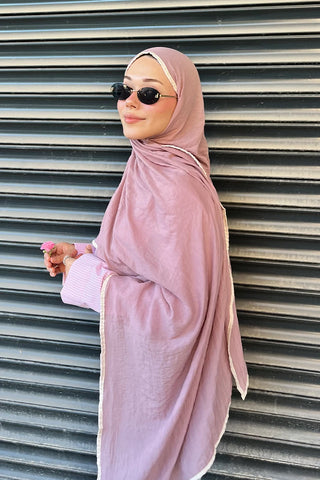 Müslin Şal - Gül Kurusu