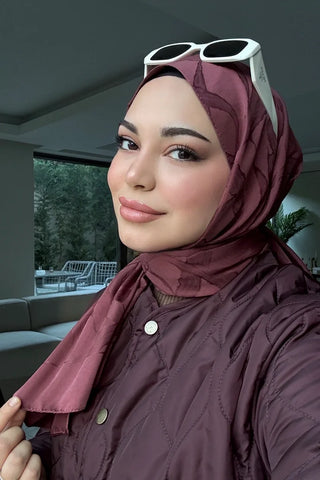 Naiya Jakar Şal Wave Desen - Gül Ağacı