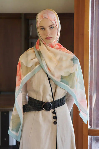 Passionate Floret Desen Şal - Mint