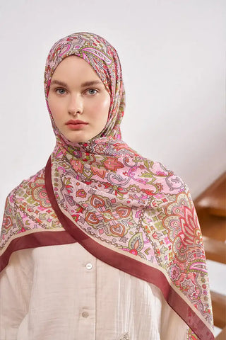 Passionate Marissa Desen Şal - Bordo