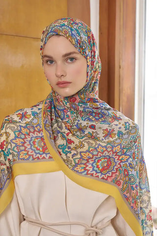 Passionate Marissa Desen Şal - Sarı