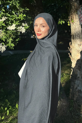 Premium Glow Jakar Şal Ağaç Kabuğu - Füme
