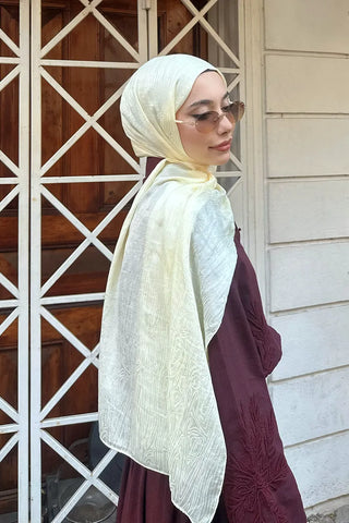 Premium Glow Jakar Şal Ağaç Kabuğu - Taş