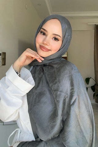 Premium Glow Jakar Şal Dama - Füme