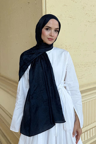 Premium Glow Jakar Şal Dama - Lacivert