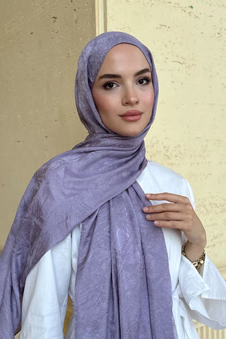 Premium Glow Jakar Şal Dama - Lila
