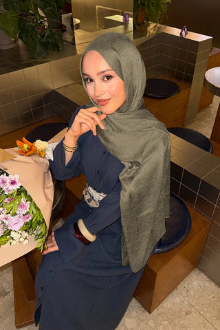 Premium Glow Jakar Şal Yaprak - Nefti