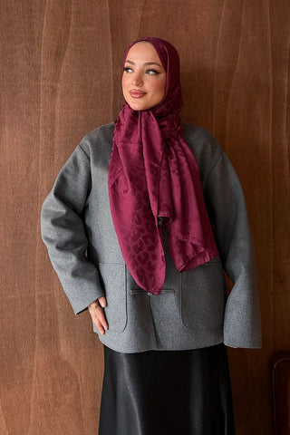Premium Jakar Leopar Desen Şal - Velvet
