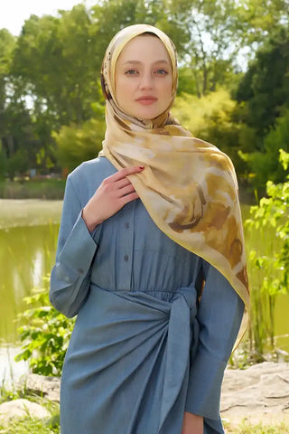 Prestige Carmen Desen Şal - Sarı