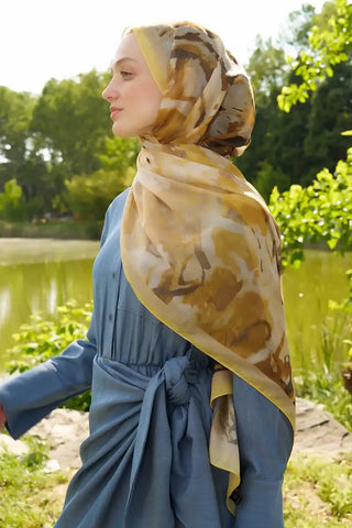 Prestige Carmen Desen Şal - Sarı