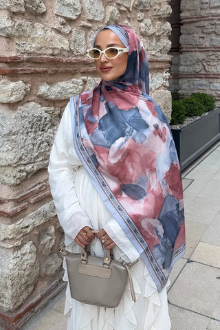 Prestige Helia Desen Şal - Mavi
