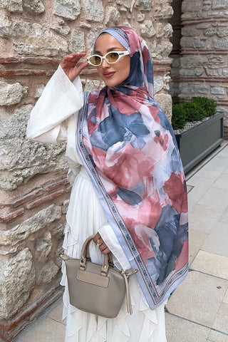 Prestige Helia Desen Şal - Mavi