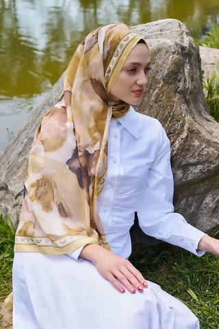 Prestige Helia Desen Şal - Sarı