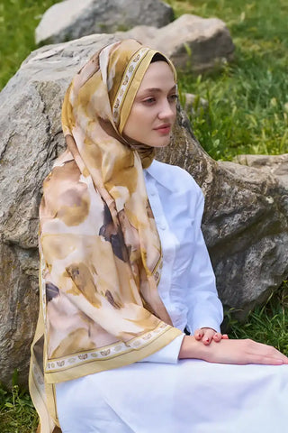 Prestige Helia Desen Şal - Sarı