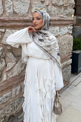 Prestige Leona Desen Şal - Bej