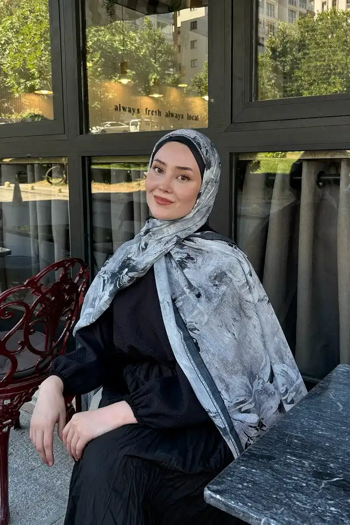 Prestige Leona Desen Şal - Siyah