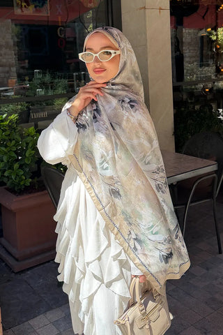 Prestige Leona Desen Şal - Tereyağı Sarısı