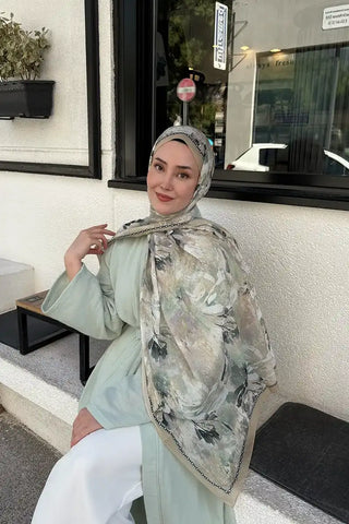 Prestige Leona Desen Şal - Tereyağı Sarısı