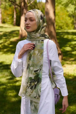 Prestige Leona Desen Şal - Yeşil