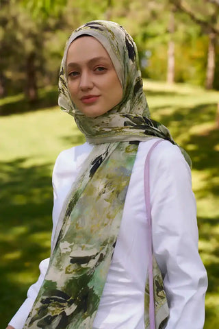 Prestige Leona Desen Şal - Yeşil