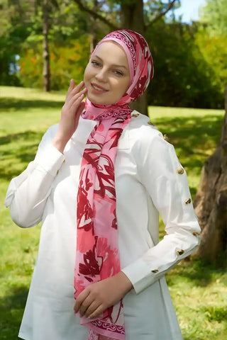 Prestige Line Desen Şal - Pembe